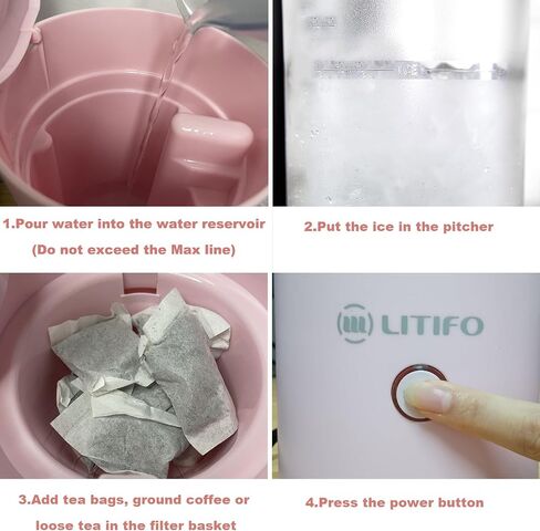 LITIFO Iced Tea Maker and Iced Coffee Maker Brewing System with 2-quart Pitcher, Perfect For Fruit Infused Tea, Lemonade, Flavored Water (Light Green) in Saudi Arabia