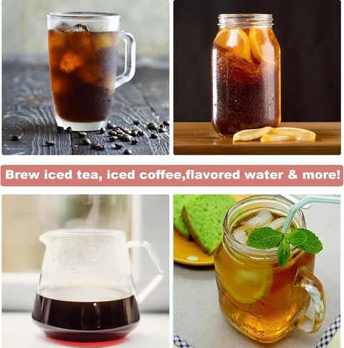 LITIFO Iced Tea Maker and Iced Coffee Maker Brewing System with 2-quart Pitcher, Perfect For Fruit Infused Tea, Lemonade, Flavored Water (Light Green) in Saudi Arabia