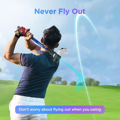 YOGES VR Golf Club Attachment Compatible with Meta Quest 3S/ Quest 3/ Oculus Quest 2 Controller, Non-Slip VR Golf Handle Grips 90 Degree Keep Tracking for Golf VR Games (ONLY for Right Controller) in Saudi Arabia