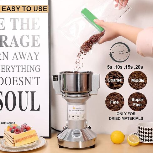 Foundgo 150g حبوب الحبوب الكهربائية حبوب طاحونة شحمة التوابل طحن الطحن طحين الذرة طحين للتوابل الجافة البذور أعشاب الحبوب الفلفل الأرز ، الصف التجاري in Kuwait