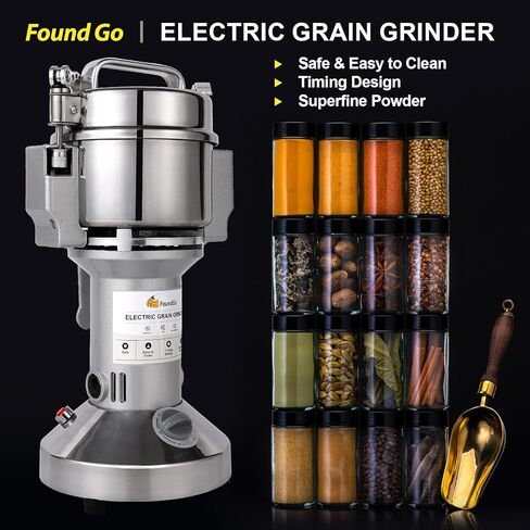 Foundgo 150g حبوب الحبوب الكهربائية حبوب طاحونة شحمة التوابل طحن الطحن طحين الذرة طحين للتوابل الجافة البذور أعشاب الحبوب الفلفل الأرز ، الصف التجاري in Kuwait