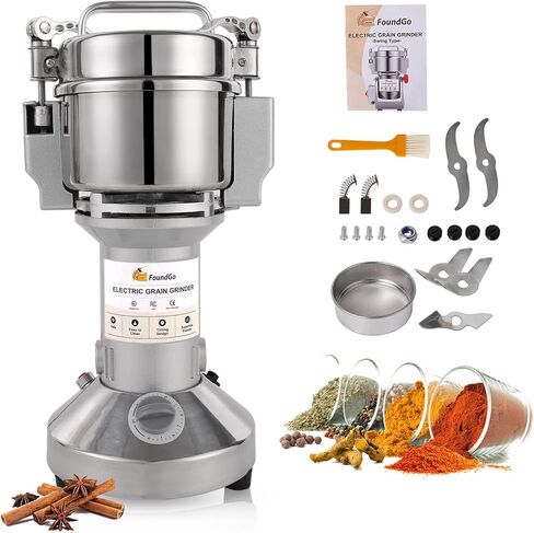 Foundgo 150g حبوب الحبوب الكهربائية حبوب طاحونة شحمة التوابل طحن الطحن طحين الذرة طحين للتوابل الجافة البذور أعشاب الحبوب الفلفل الأرز ، الصف التجاري in Kuwait