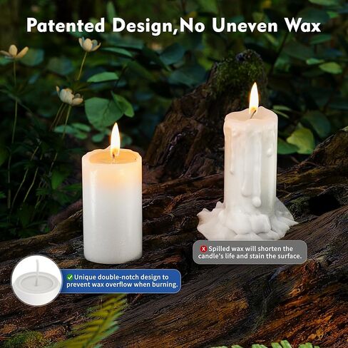 20Pack 15H+ Emergency Candles Long Burning Survival [20H+ Inside Candle Lanterns], 3“ Unscented White Pillar Candles, Survival Candles for Power Outage, Camping, Hurricane in Saudi Arabia