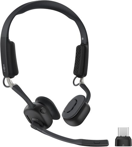 SHOKZ New OpenMeet UC - Open-Ear Bluetooth Computer Headset, Noise Cancelling Mic + Mute Button, USB-C Dongle Compatible with PC & Mac, Wireless Work Headphones, Customizable Fit, Smart App - C610 UC in Saudi Arabia