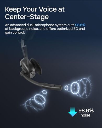 SHOKZ New OpenMeet UC - Open-Ear Bluetooth Computer Headset, Noise Cancelling Mic + Mute Button, USB-C Dongle Compatible with PC & Mac, Wireless Work Headphones, Customizable Fit, Smart App - C610 UC in Saudi Arabia