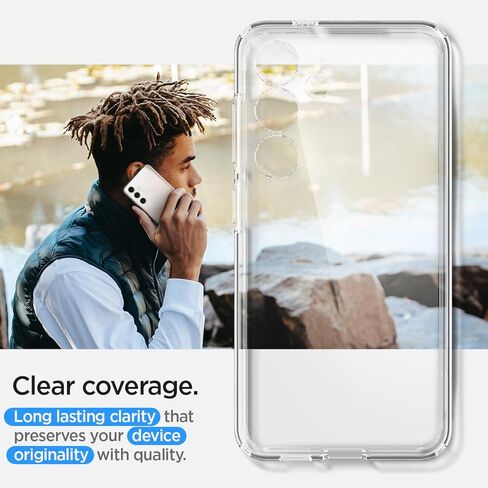 Spigen Ultra Hybrid Designed for Galaxy S25 Ultra Case (2025) [Anti-Yellowing], [Military-Grade Protection] - Crystal Clear in Saudi Arabia