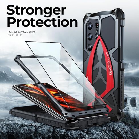Case for Samsung Galaxy S25 Ultra 5G,Heavy Duty Military Grade Shockproof [Screen & Camera Protection] Hybrid Armour Hard Cover for Samsung Galaxy S 25 Ultra Metal Phone Case,Black in Saudi Arabia