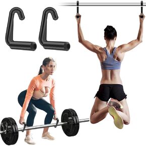 Brebebe Gym Attachment-Handles for Pull Up Bar, Deadlift Handles for Barbell Bar Grip(Diameter: 1-1.7 in), Resistance Bands Handles Heavy Duty, LAT Pulldown Exercise Accessories, Max 300 LBS