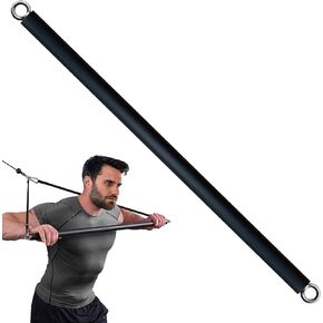 KORIKAHM Non-Detachable LAT Pull Down Bar Cable Attachments for Gym, LAT Pulldown Attachments, Straight Bar, Resistance Band Bar for Weightlifting Workout