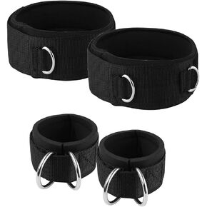 Thigh Straps Ankle Cuffs Adjustable Neoprene Padded Cable Machines Legs Exercise Attachment Gym Workout