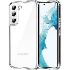 JETech Case for Samsung Galaxy S22 5G 6.1-Inch, Non-Yellowing Shockproof Bumper Protective Phone Cover, Anti-Scratch Hard PC Back (Clear)
