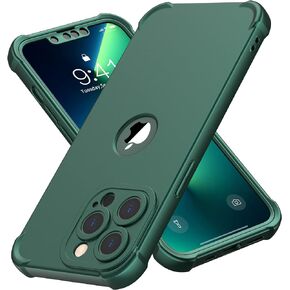 حافظة ORETECH لهاتف iPhone 13 Pro Max، مع [2 × واقيات شاشة] [اختبار السقوط من الدرجة العسكرية بطول 10 أقدام] [حماية الكاميرا] حافظة هاتف رفيعة مقاومة للصدمات 360 درجة لهاتف iPhone 13 Pro Max Cover 6.7 بوصة - أخضر