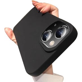 Compatible for iPhone 15 Case, Soft Cases for iPhone 15 Phone Case Shockproof Protective Phone Cover for Women Girls for iPhone 15 Soft TPU Cases, Black