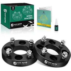 YHTAUTO 4x4 to 4x110 Wheel Adapter 1 Inch Fits Honda, Arctic Cat, Bombardier, Can-Am Models, DS, ATC, Foreman, Rancher, Quest Wheel Tire Spacers w/ M10x1.25 Studs, 64mm Hub Bore 4 Lug 2PCS Black