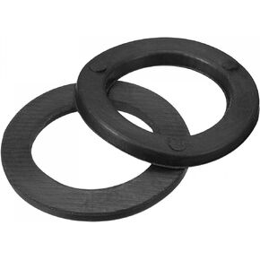 uxcell Dumbbell Washer, 5Pcs 25mm x 35mm x 3mm Flat Rubber Washers for Barbell Dumbbell Black