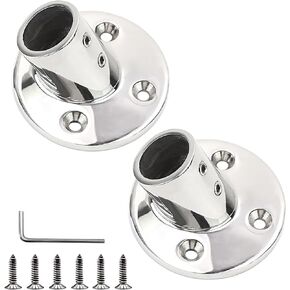 SHENGHUISS Boat Hand Rail Fitting Heavy Duty 316SS Marine Round Base with L Shape Hex Key and Screws