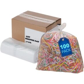 1InTheOffice Shredder Bags 56 Gallon., Large Shredder Bags,Paper Waste Bags Fits 50 Gallon, (100/Box)