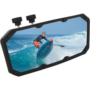 Boat Rear View Mirror, 4"x11" Marine Mirror for Pontoon Boat Ski Boats Watercraft Surfing Adjustable Wide Vision