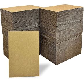 200 Packs 4x6 Inch Corrugated Cardboard Sheets, Premium Corrugated Pads Cardboard Inserts Bulk Flat for T-Shirts, Shipping, Mailing, Cardboard Divider Backing and Cardboard Crafts (Kraft)