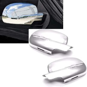 Triple Chrome Plated Side Door Mirror Cover Overlay Compatible With 2007-2013 Chevy Silverado Sierra 1500/2500HD/3500HD Tahoe Yukon Suburban Avalanche Escalade