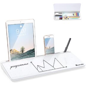 Homde سطح المكتب السبورة الزجاجية الجافة محو مجلس منظم مكتب مع سطح منقط (متوسط) in Kuwait