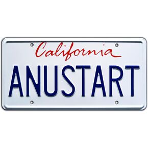 Arrested Development | ANUSTART | Stamped License Plate