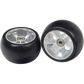 AlveyTech Front Wheels for Razor Ground Force, Ground Force Drifter, and GFD Fury Go-Karts - Replacement Parts for Go-Kart, 4-1/2" x 2-1/2" Solid Rubber Drift Tires w/ 608Z Bearings, Left & Right Set