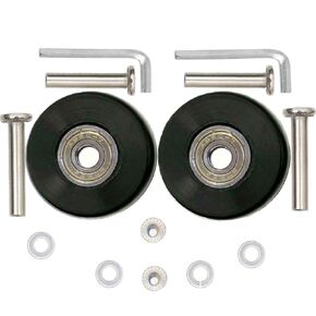 1 Pair Luggage Wheels Replacement 68 * 24 * 8mm Inline Roller Skate Wheels with 8mm(0.31") Bearings 35mm(1.37") 40mm(1.57") Axles Wrenchs Repair Set