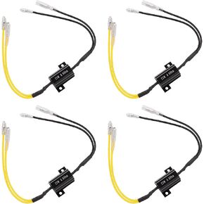 4 قطع 25 وات 10 أوم LED مقاومات الحمل LED محول إشارة الانعطاف فلاش فيكس خطأ لأضواء إشارة الانعطاف LED أضواء لوحة الترخيص DRL-أصفر أسود in Kuwait