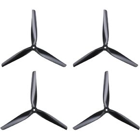 4pcs HQ Macroquad Prop 8X4X3 Tri-Blade Propeller 8 inch CW CCW Propeller Black-Glass Fiber Nylon for RC FPV Drone Quadcopter