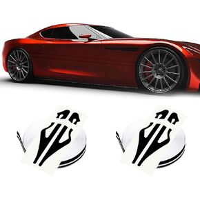 2Rolls×32Ft Car Vinyl Pinstriping Tape Stripe Decal, DIY Car Body Side Stripes Auto Striping Tape Emblems Trim, Universal Car Decoration Accessories for Automotive Musical Instrument Door