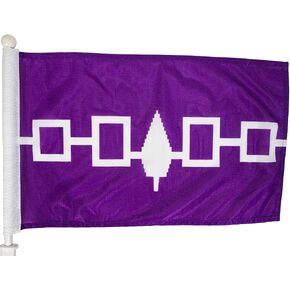 Iroquois Hiawatha Belt Car Flag: 12"x18"