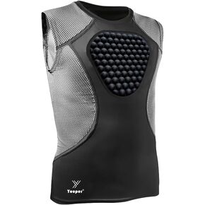 Youper Adult Padded Chest Protector Shirt, Heart-Guard/Sternum Protection for Baseball, Football, Lacrosse & Goalies