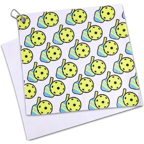 Pickleball Towel & Carabiner Clip, 11.8x27.6in Pickle Ball Towels for Women Microfiber Funny Sports Towel Fashion Prints Pickleball Accessories Funny Pickleball Gifts for Pickleball Lovers