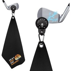 Magnetic Golf Towel Microfiber Fabric Waffle Pattern Golf Towels, Magnet Golf Towel for Golf Bags with Heavy Duty Carabiner Clip Golf Gifts for Men Golf Accessories