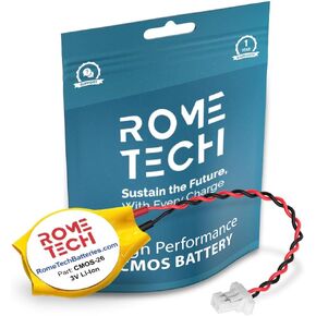 Rome Tech CMOS Battery for Lenovo ThinkPad Laptop X1 Carbon 2nd, Carbon 3rd, Carbon 4th (Type 20FB, 20FC), Carbon 6th Gen - BIOS RTC 3V CR2016 X1 CMOS Battery Backup with 2 Pin 2 Wire Cable