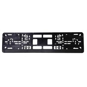 Standard Black Euro License Plate Holder - Universal Mounting Frame/Bracket