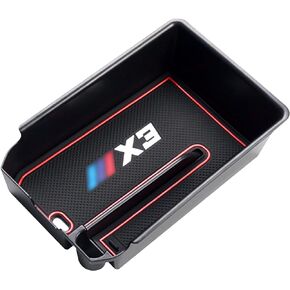 Jaronx Compatible with BMW X3 Console Organizer 2024 2023 2022 2021 2020 2019 2018 G01, Compatible with BMW X4 Center Console Storage Box 2019-2024 G02, Console Storage Tray Organizer Accessories