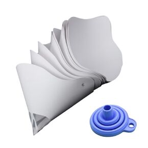30 Packs Paint Strainers Cone Paint Filter with 190 μm Filter Tips and 1 Pack Silicone Funnel, Cone Shaped Nylon Mesh Funnel for Automotive, Spray Guns, House, Etc.