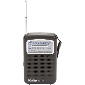 Kaito KA210 Pocket AM/FM NOAA Weather Radio, Black