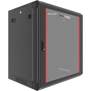 Wall Mount Server Rack Cabinet Locking Computer Cabinet Network Enclosure for Electronics Security Audio Video AV Equipment Data Rack 24-Inch Depth Server Cabinet (12U)