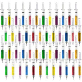 JOYIN Syringe Pens Bulk Party Favors 36pk- Retractable Fun Nurse Pens, Multi Color Novelty Pens, Nursing School Supplies, Halloween Party Favors