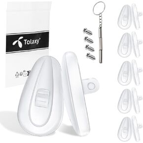 12 Pairs Upgraded Soft Silicone Replacement Nose Pieces for Oakley Conductor 6 OO4106 | Conductor 8 | Deadbolt | Tincup | Tincup Carbon | Savitar Sunglasses, Anti-Slip, Screw-in Nose Pads