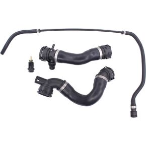 MOTOKU Set of 4 Low Upper Radiator Coolant Hose Vent Line Hose Sensor for BMW 325i 328i 330i