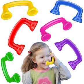 Honoson Whisper Reading Phones Auditory Feedback Reading Phone Classroom Hear Myself Sound Phone Colored Speech Therapy Toy Tool for Children Accelerates Reading Fluency and Pronunciation (6 Pcs)