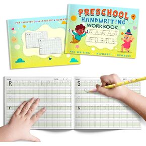 Kindergarten/Preschool Handwriting Workbook- Alphabet & Number Tracing Writing Paper with Lines, Learning Tools for Age 2/3/4/5 Year Old Kids/Boys/Girls, ABC Learning for Toddler, Homeschool Supplies in Saudi Arabia