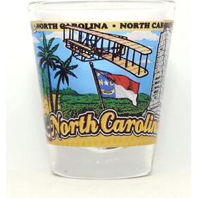 North Carolina State Wraparound Shot Glass
