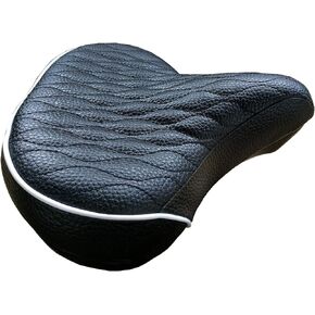 Made in Taiwan, Fito GSW Beach Cruiser Comfort Retro City Bicycle Saddle Seat, Black White Trim