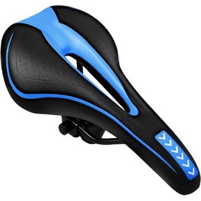 MSDADA Gel Bike Seat Mountain Bike Saddle - Comfortable Bicycle Seats with Soft Cushion Padded for Men Women Kids - Waterproof Bike Saddles for Mountain Bike, Road Bike, City Bike, Exercise Bike