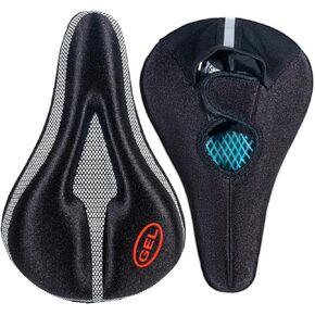 Bike Seat Cover Padded Seat Cushion Exercise Bicycle Seat Cover Pad Spin Stationary Thickened Gel Narrow Bike Seat Cushion